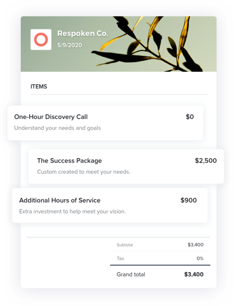 Marketing consultant invoice templates